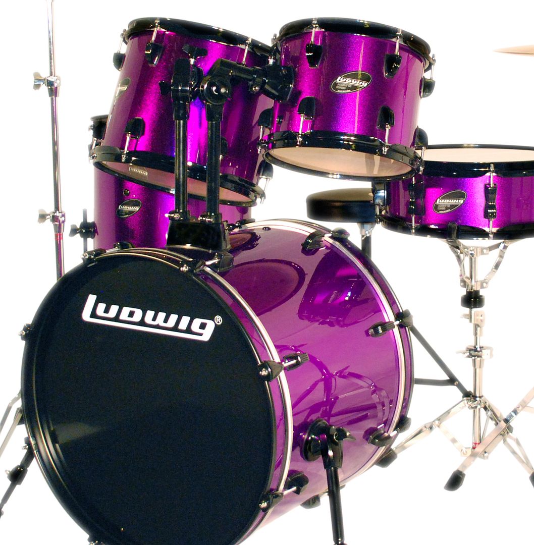 Ludwig Accent CS Purple Drum Set with Stands LC1256 22" eBay