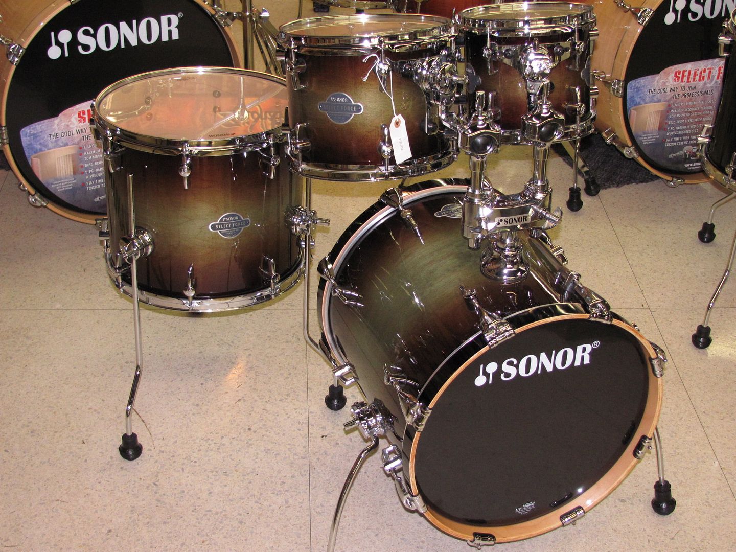 Sonor Jungle Kit Select Force Dark Forest Burst BOP Drum Set with ADD