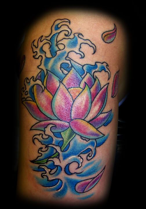 water tattoos. flower-and-water-tattoo-09-.