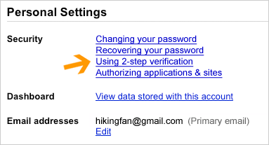 Gmail 2 step authentication verification