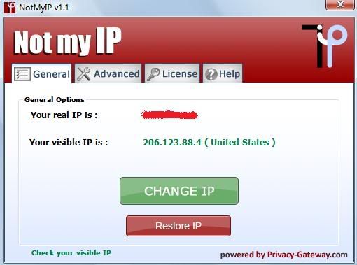 Now, simply click on “Change IP” and this proxy software will hide your IP address.