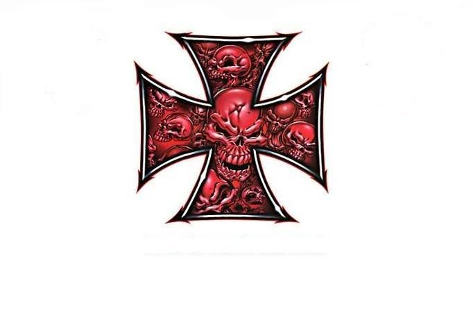iron cross with skulls