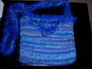 Felted Bag - Blues, front view