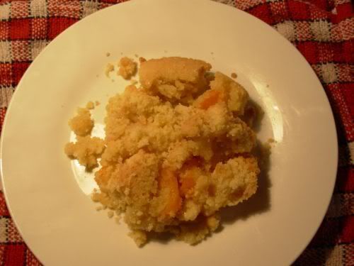 Apricot crumble plate