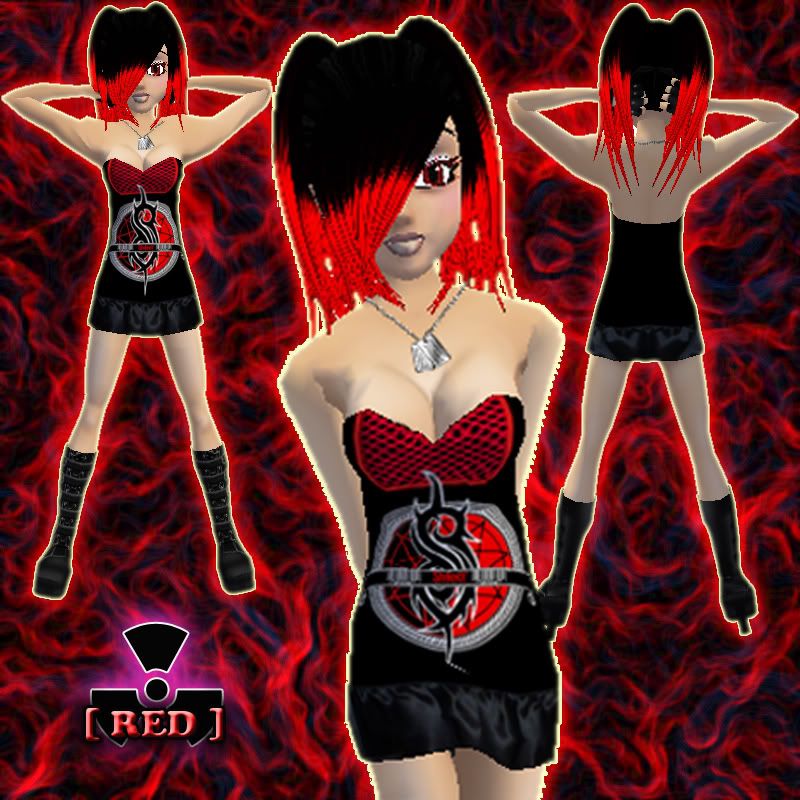 RED_Combination Hairstyle Red