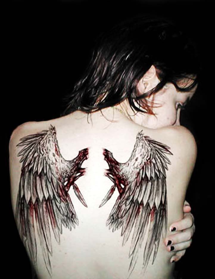 Angel Wing Tattoos. Some angel wing tattoos are small designs.