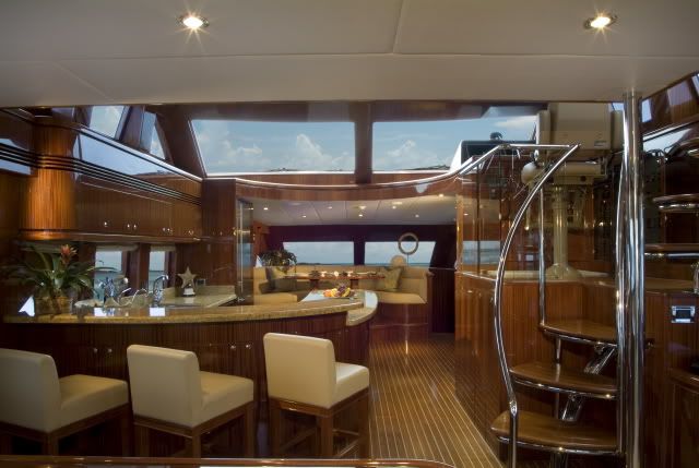bar and raised pilothouse