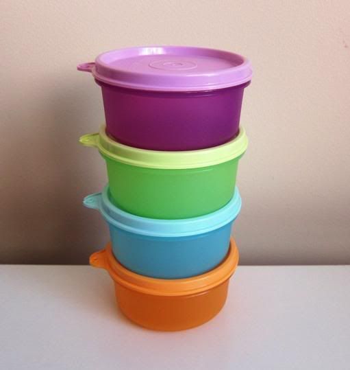 New Tupperware 200ml Snack Round Container Set (4) eBay