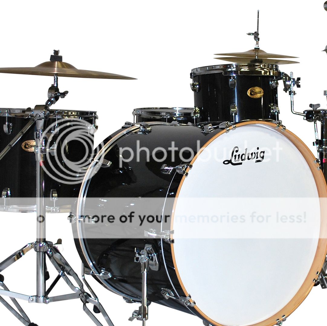 Ludwig Centennial 4pc Shell Pack Black Maple 22 Bass