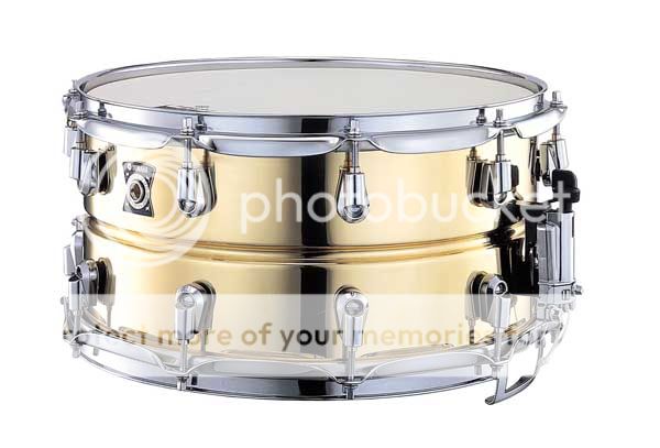 yamaha 14 x 7 10 lug brass shell snare drum