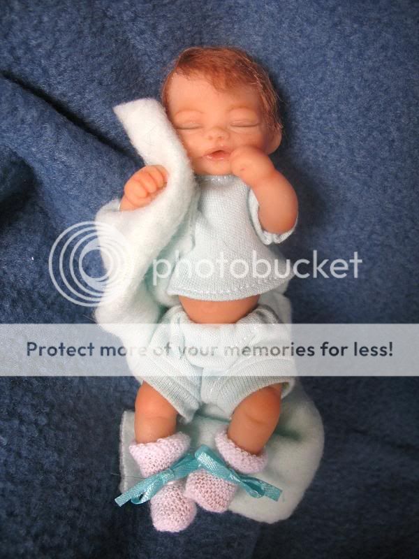 OOAK polymer clay 4 1/2 BABY by Hippensteel 3 Day Auction  