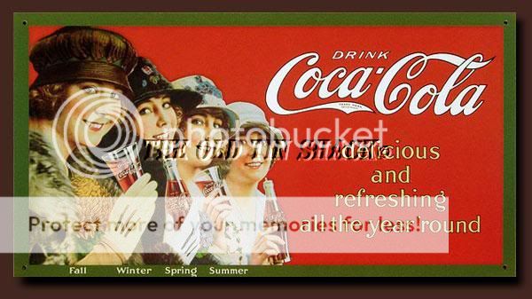   Metal Sign   Coca Cola Coke Four Seasons Soft Drink Soda #1689  