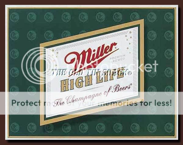   Tin Metal Sign   Vintage Miller High Life Brew Beer Logo Bar Pub #857