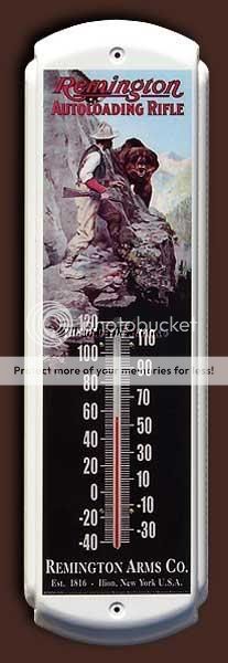   Metal Thermometer   Remington Rifles Shotguns Guns Grizzly Bear #TH927