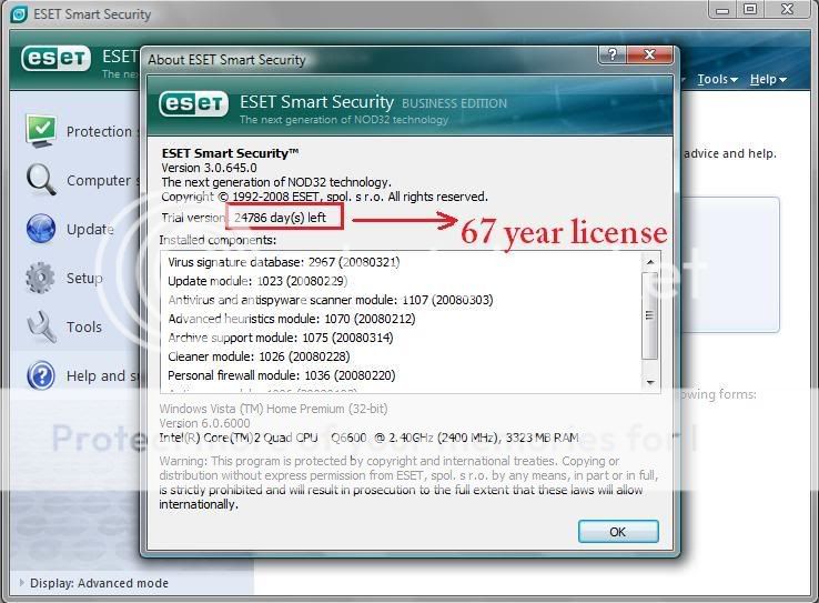 Eset smart security 4.0 437 key