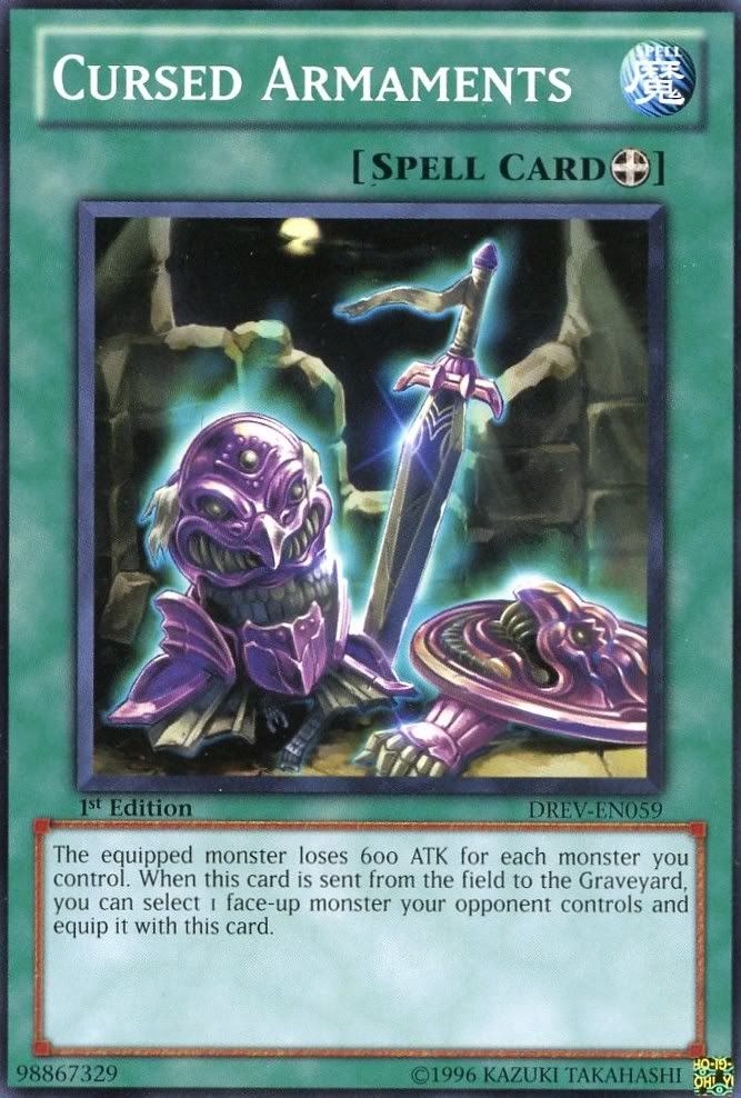 YuGiOh CURSED ARMAMENTS common 1st DREV EN059 x3  