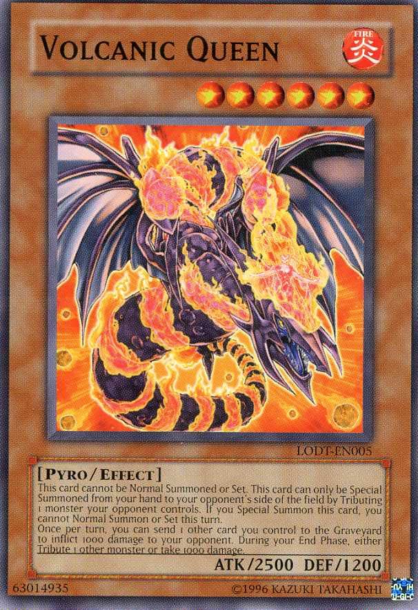 Name YuGiOh VOLCANIC QUEEN common LODT EN005 x3